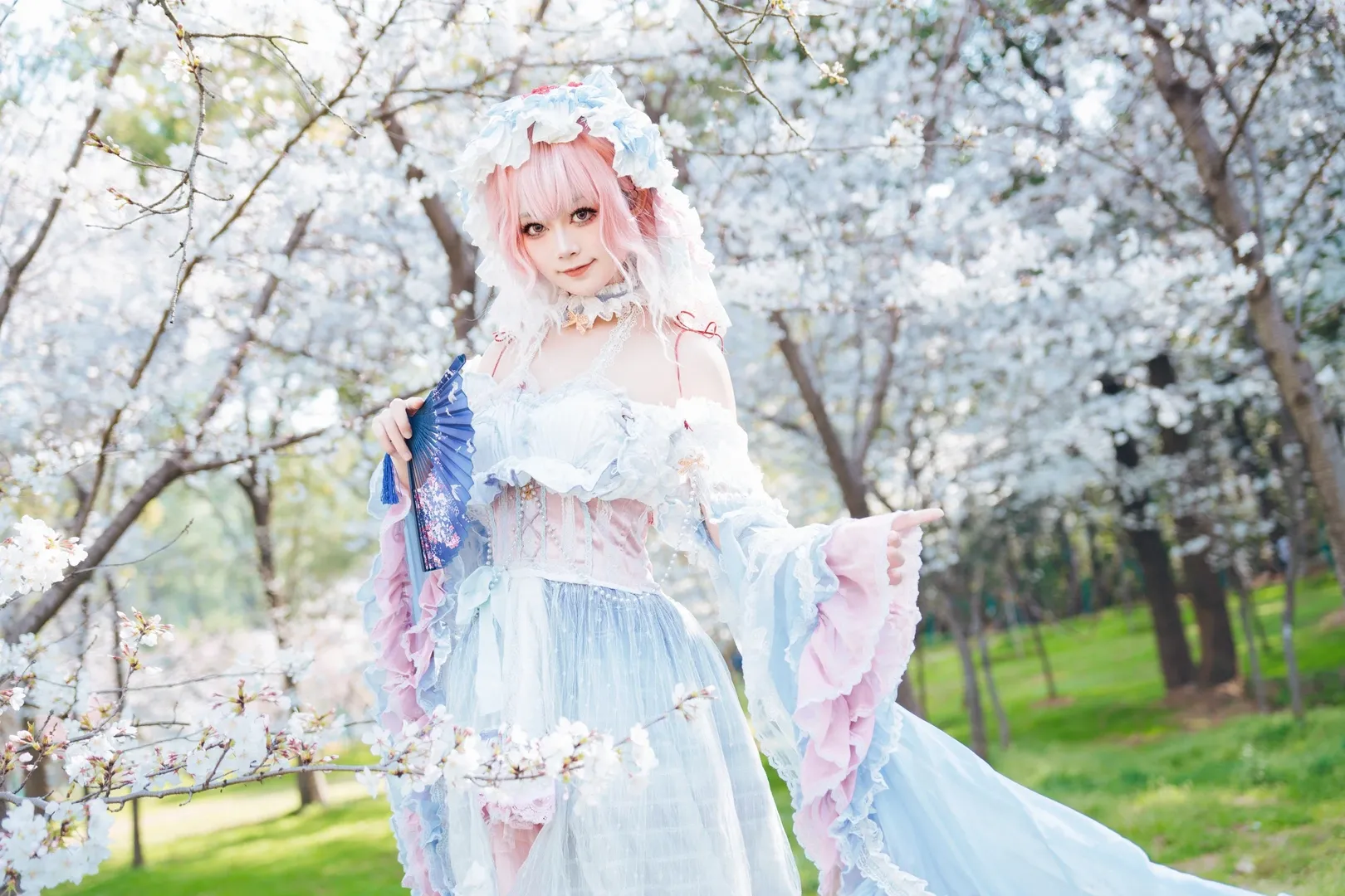 【西行寺幽幽子cos】樱花树下，亡灵少女的轻盈身影 - 第 2 张