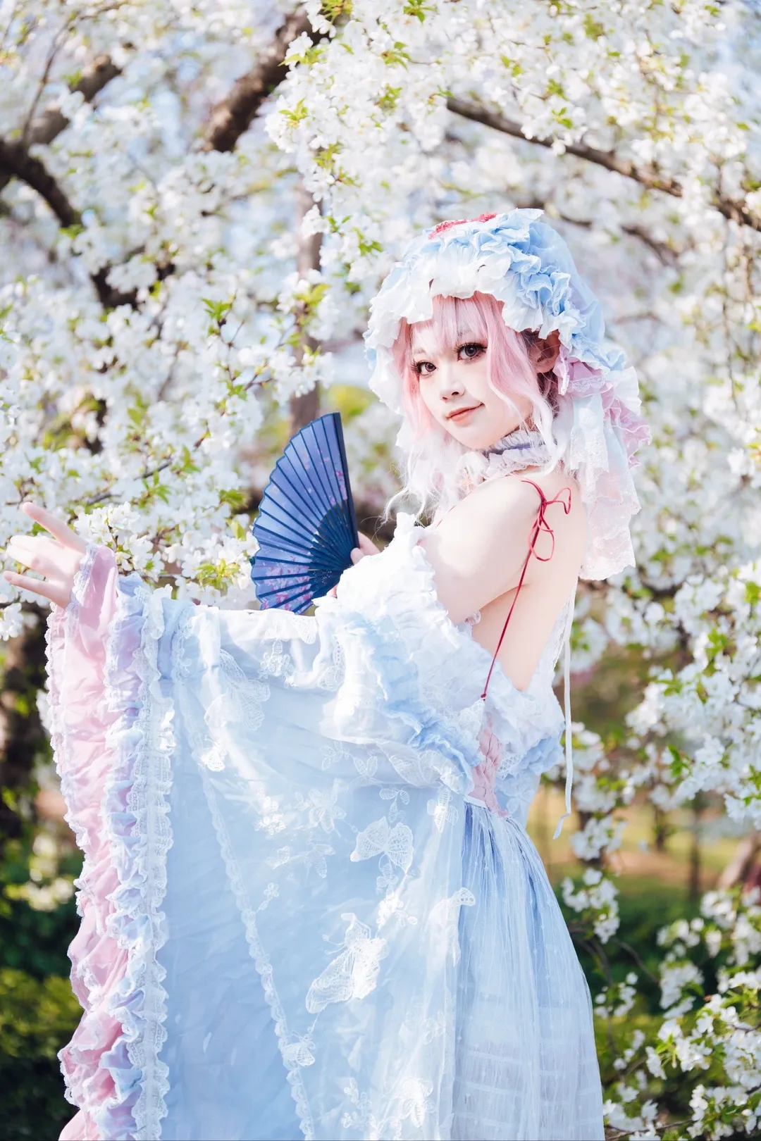 【西行寺幽幽子cos】樱花树下，亡灵少女的轻盈身影 - 第 9 张