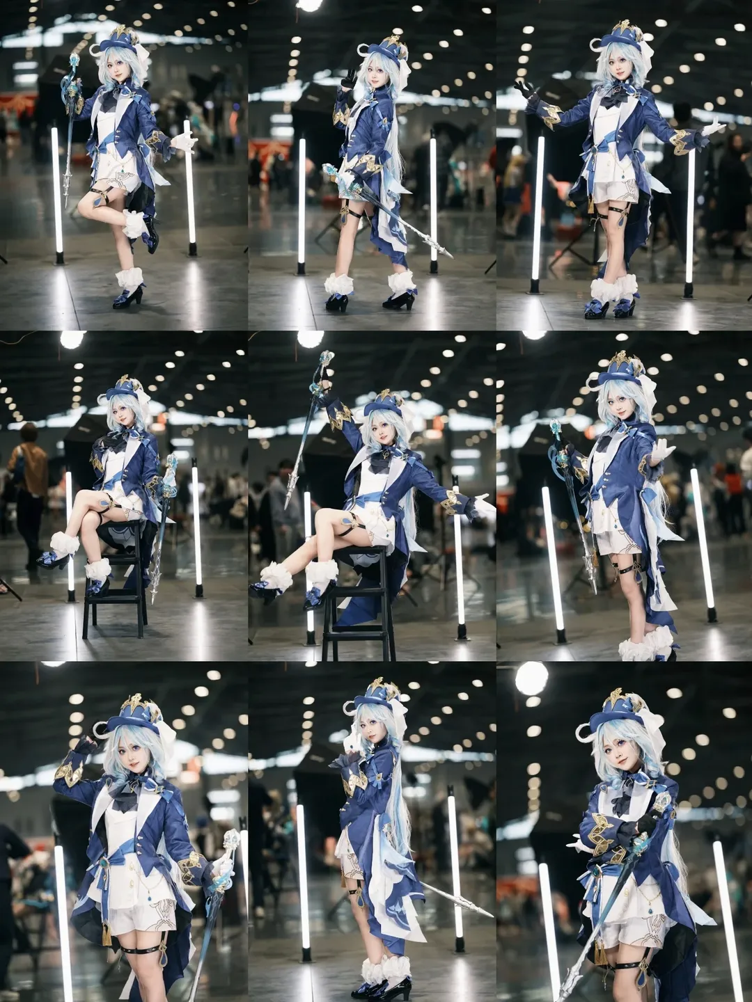 【芙宁娜cos】漫展手杖动作参考与持杖姿势分享 - 第 2 张