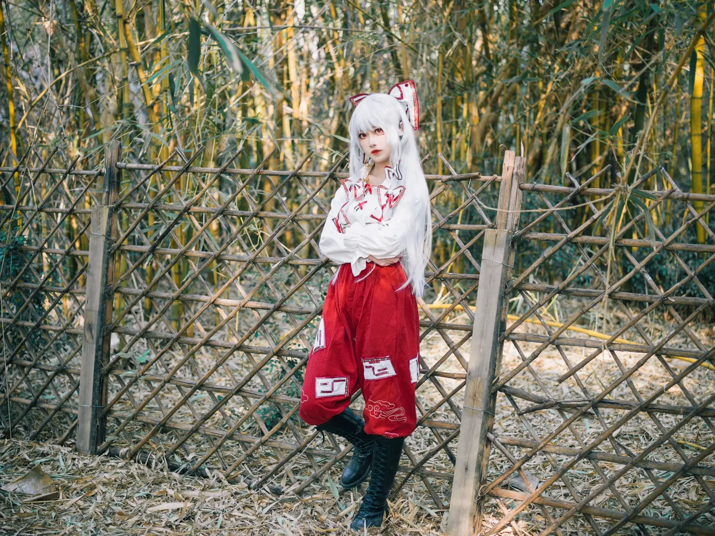 【藤原妹红cos】竹林里的不死火鸟，红白交织的生存哲学 - 第 2 张