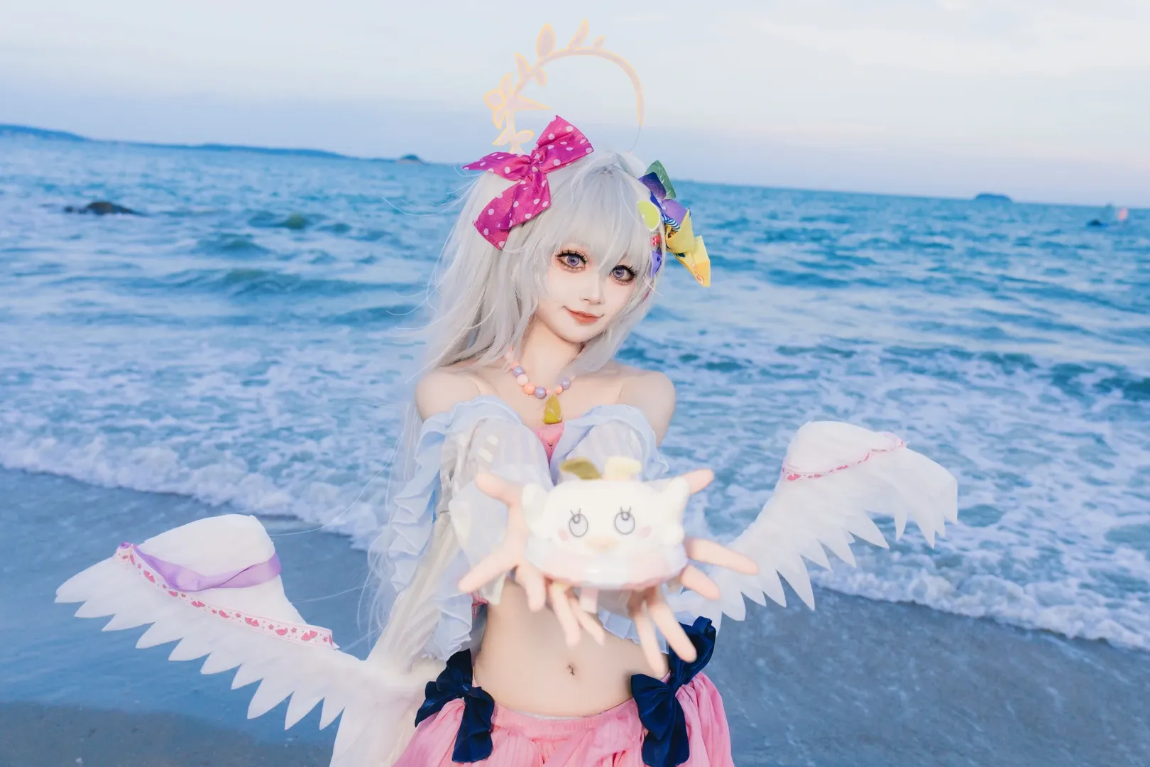 【白洲梓cos】蔚蓝档案泳装，海风吹拂的夏日定格 - 第 6 张