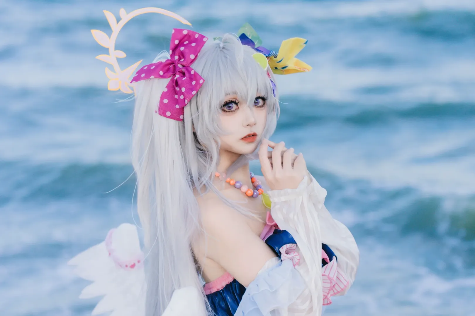【白洲梓cos】蔚蓝档案泳装，海风吹拂的夏日定格