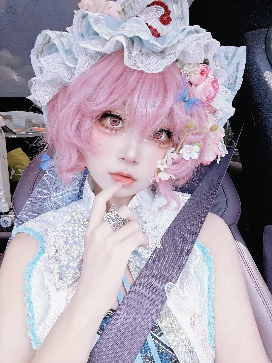 【西行寺幽幽子cos】东方Project夏日车内拍摄记录 - 第 1 张