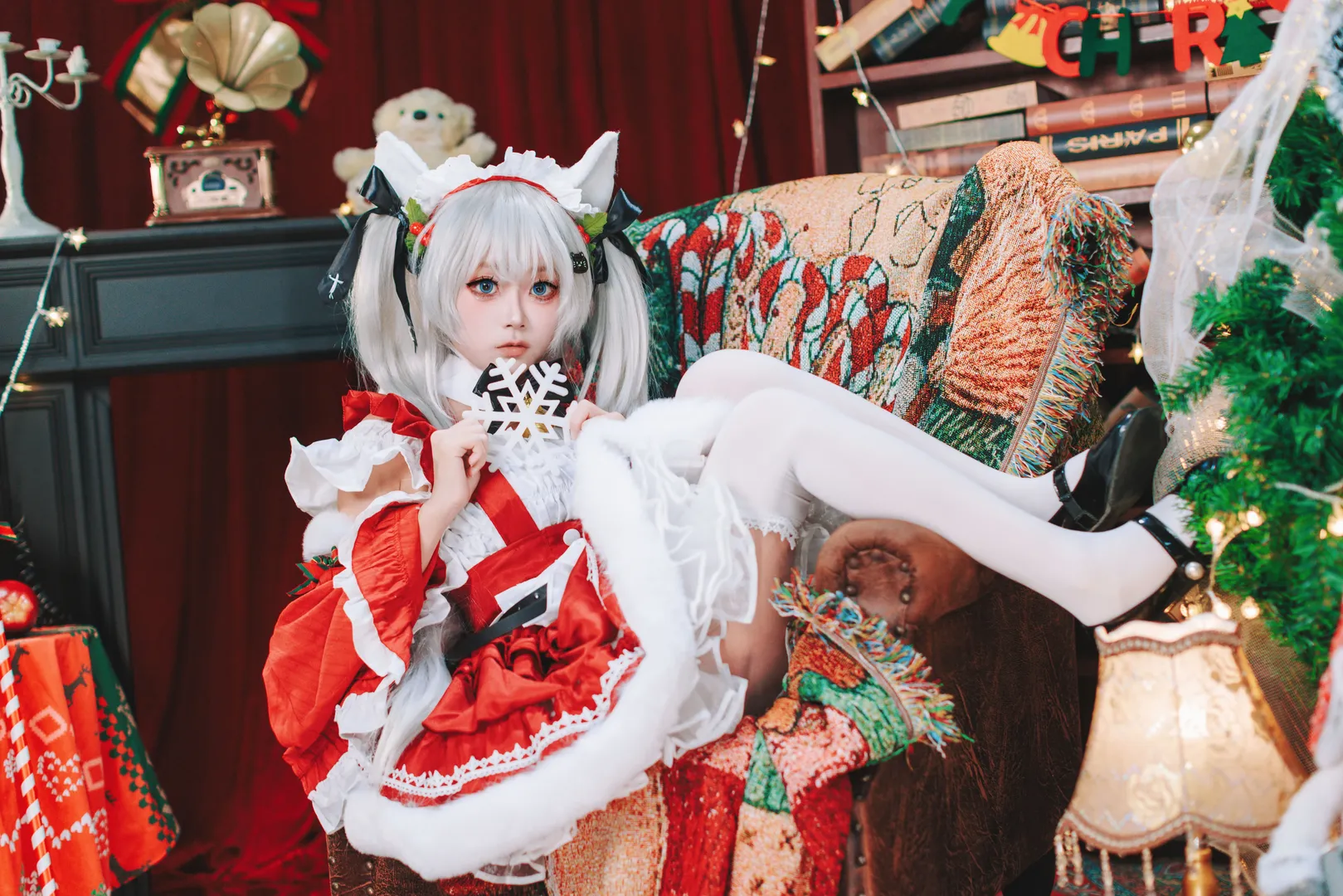【アズールレーン ハマーン・カーンコスプレ】クリスマスイブの雪だるまは何に変身する？ - 4 枚目