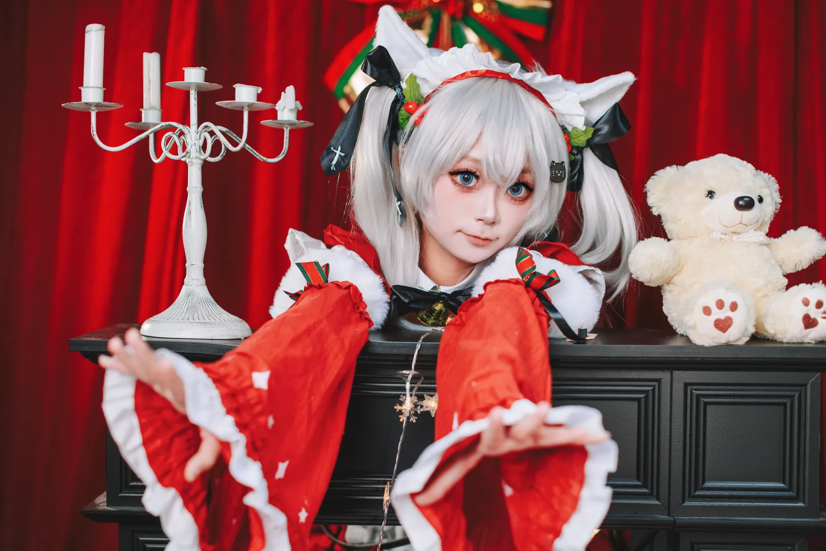 【アズールレーン ハマーン・カーンコスプレ】クリスマスイブの雪だるまは何に変身する？ - 8 枚目