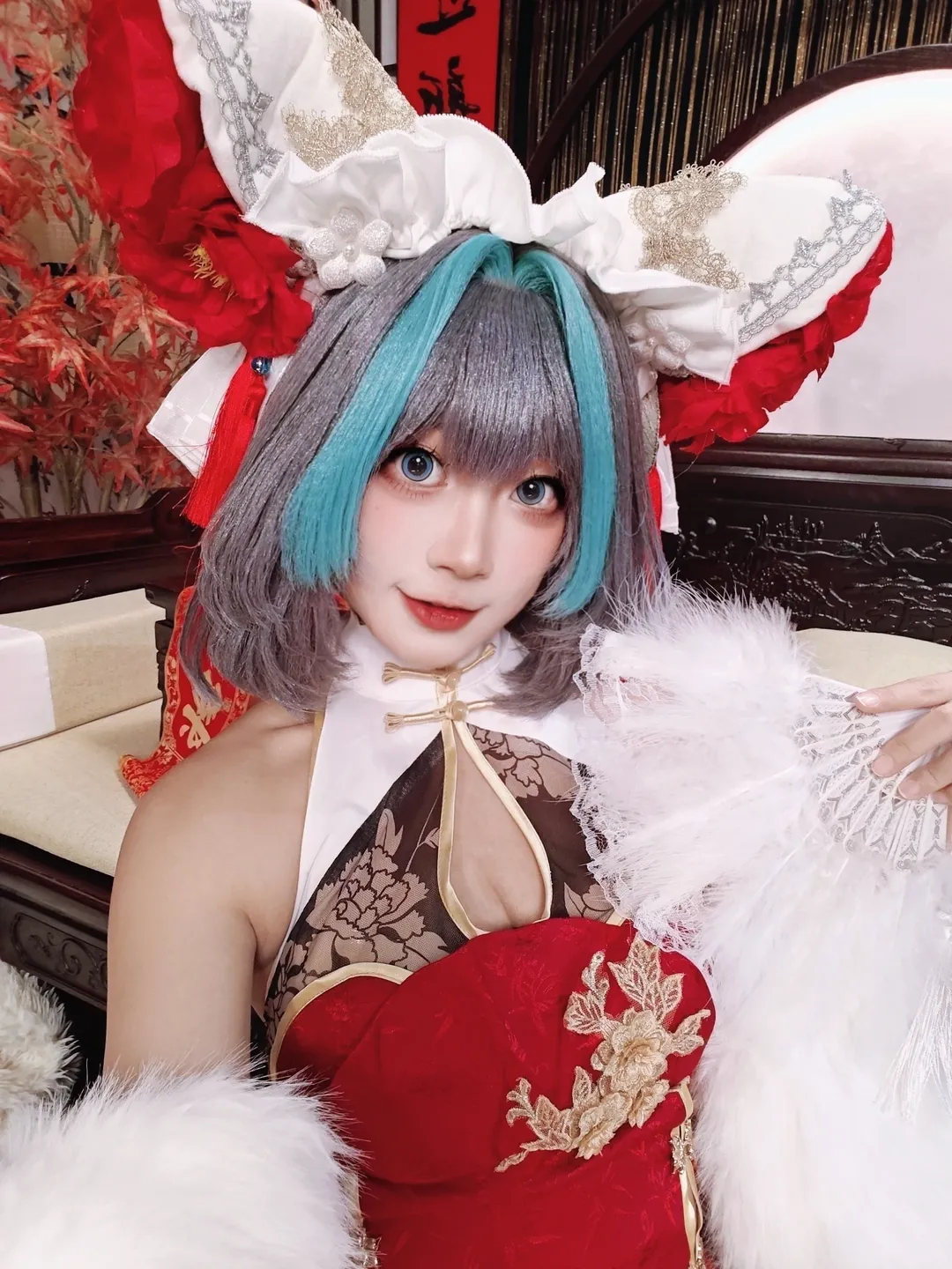【柴郡cos】碧蓝航线的春节特供，这身红装真的好喜庆