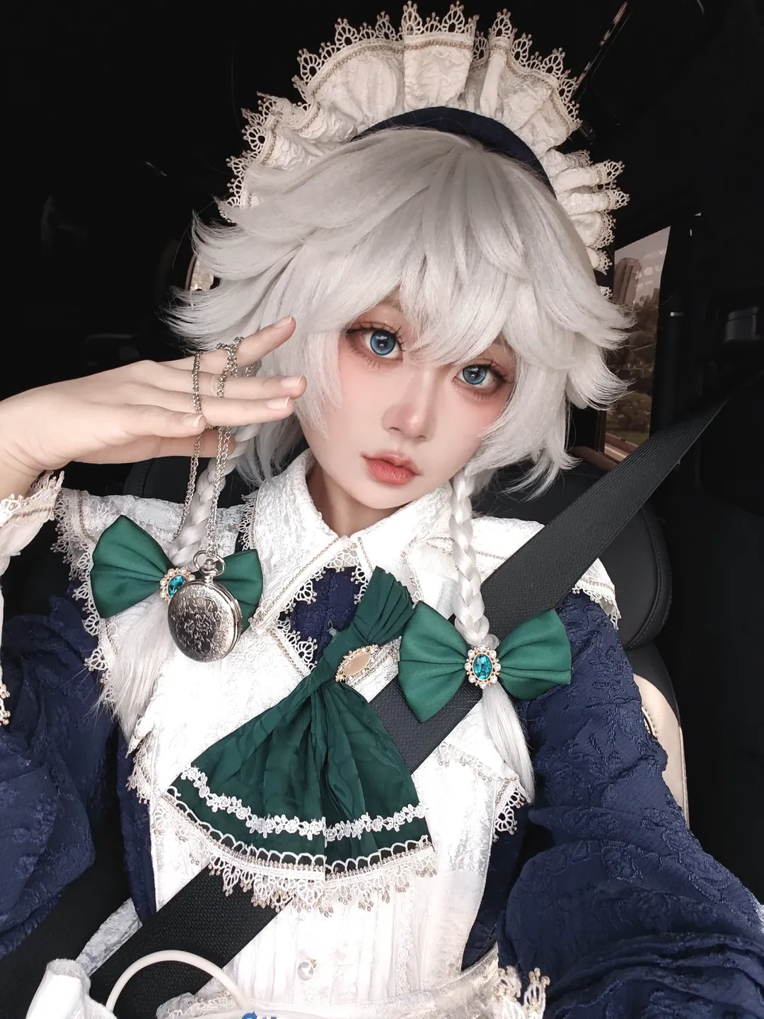 【十六夜咲夜cos】红魔馆女仆长的车内自拍分享 - 第 2 张