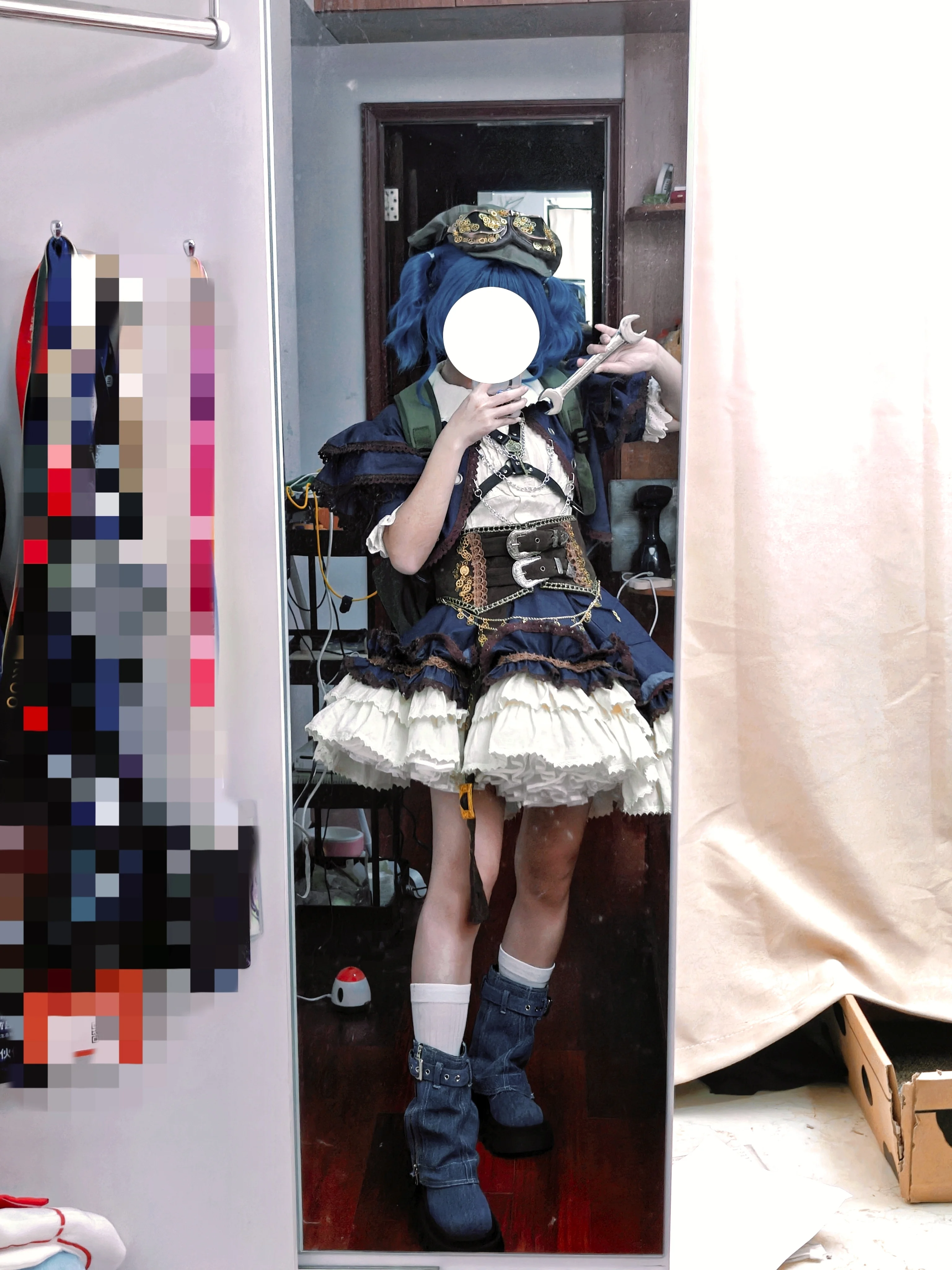 【河城荷取cos】蒸汽朋克风定制机械师服装试衣细节分享 - 第 1 张