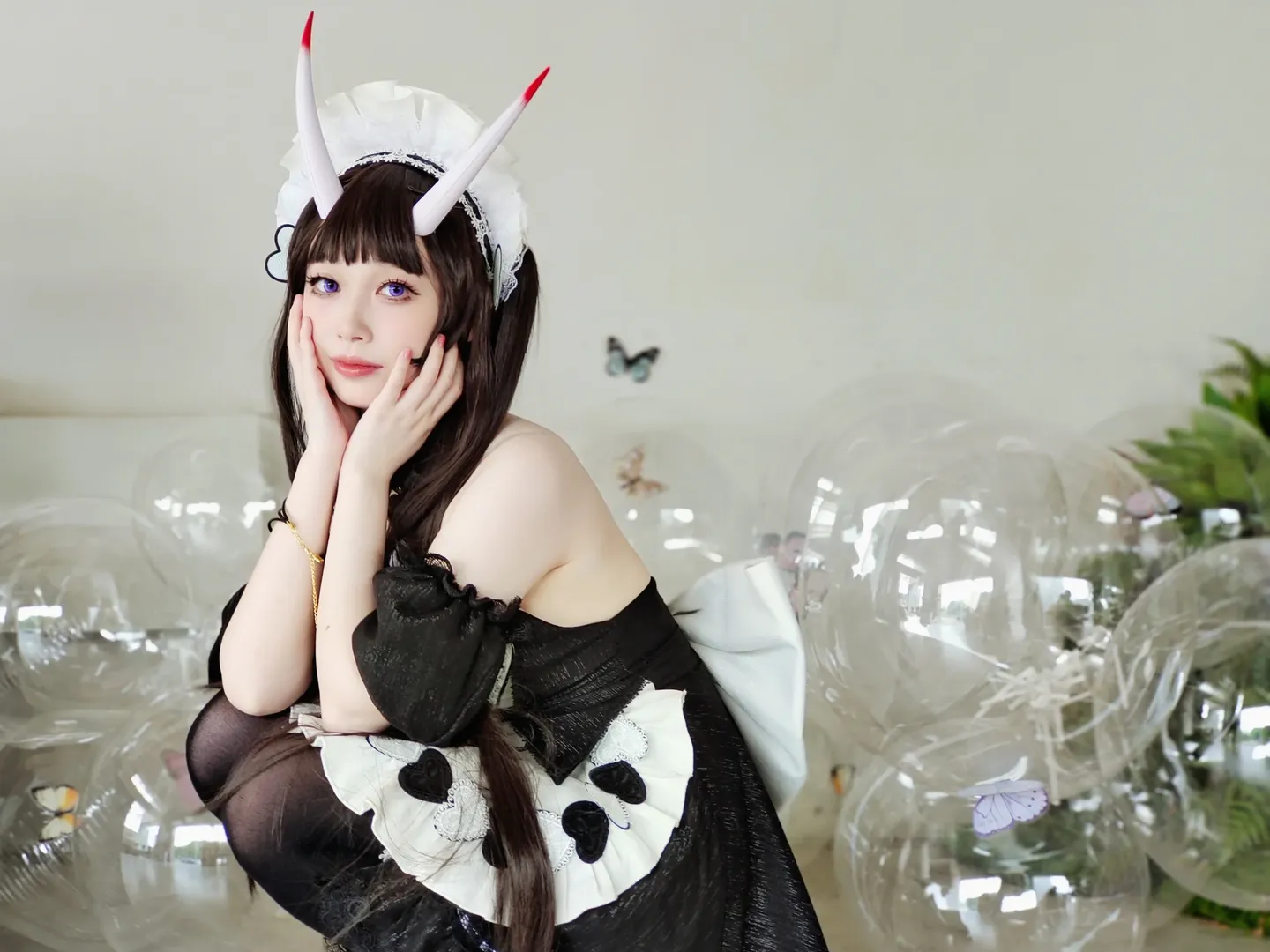 【碧蓝航线能代cos】黑白女仆装与午后咖啡厅的宁静 - 第 1 张