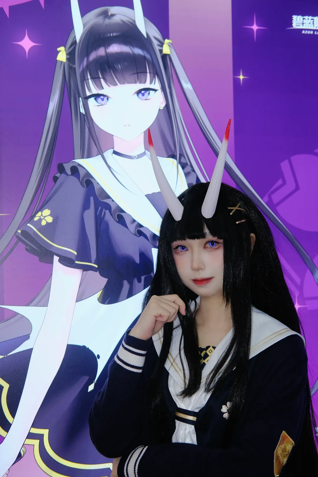 【能代cos】碧藍航線聯動餐廳打卡，水手服造型與美食體驗 - 第 3 張