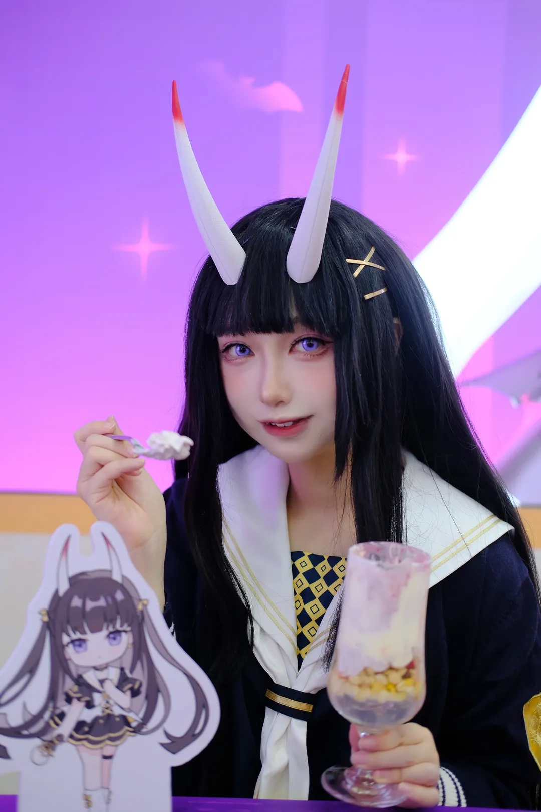 【能代cos】碧藍航線聯動餐廳打卡，水手服造型與美食體驗 - 第 4 張