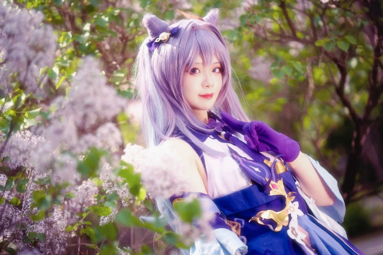 【刻晴cos】原神里的玉衡星，带着满身紫气奔赴春天 - 第 8 张