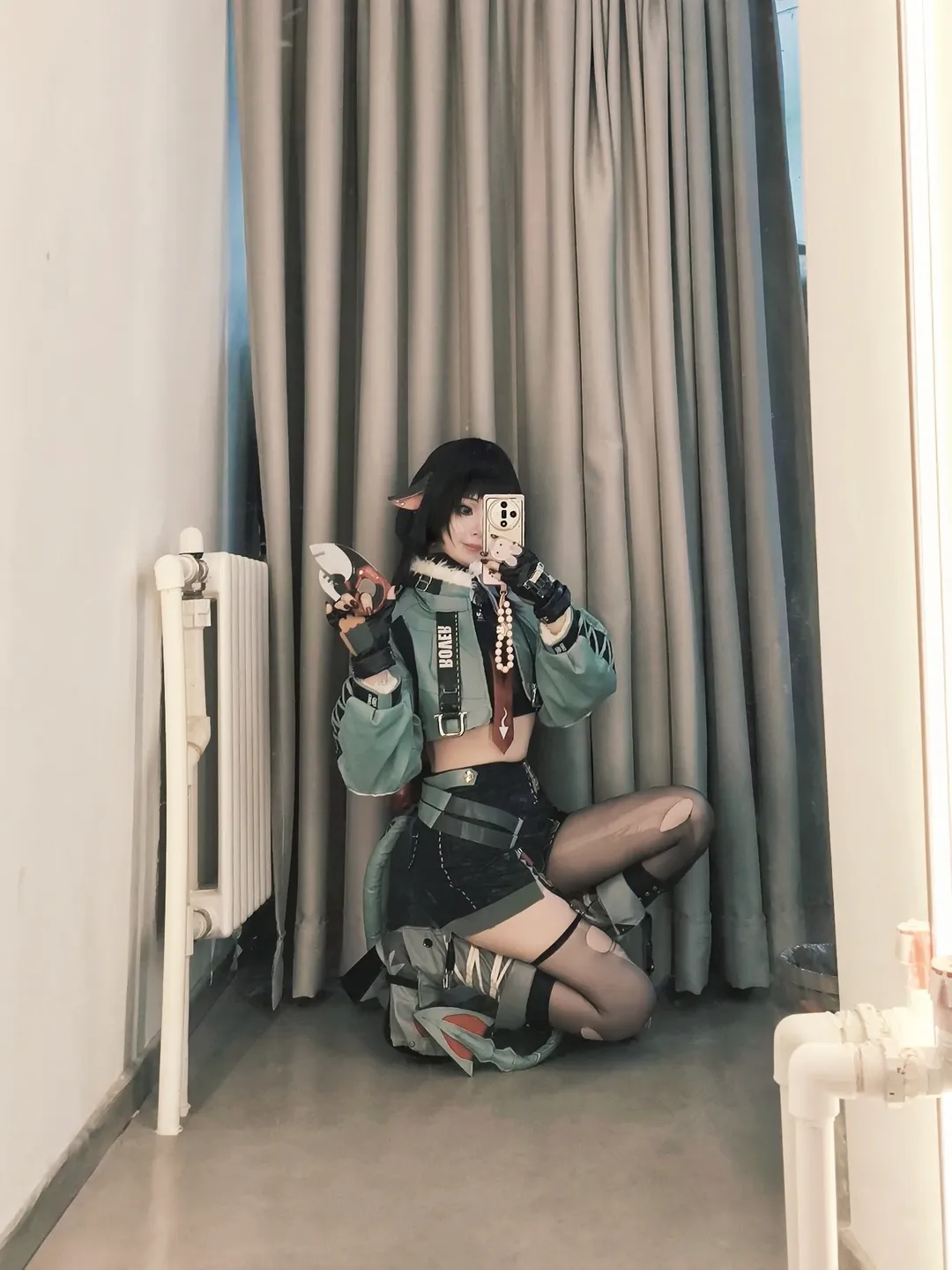 【简杜cos】绝区零特工展现，兽耳与战术夹克的硬核结合 - 第 4 张