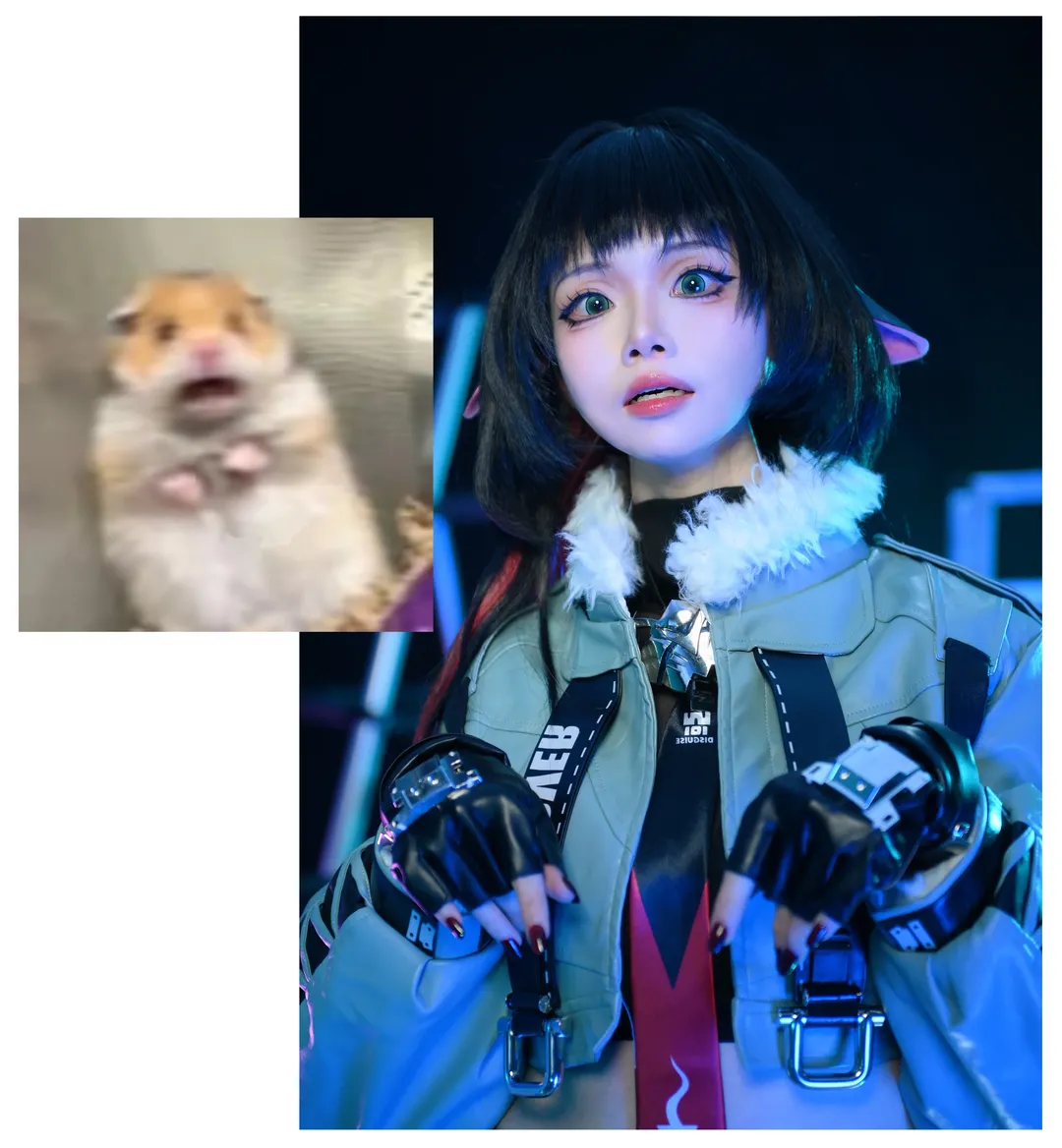 [Jane Doe cosplay] The Mental State of a Zenless Zone Zero Agent — Captured Perfectly by Hamster Memes - Image 1