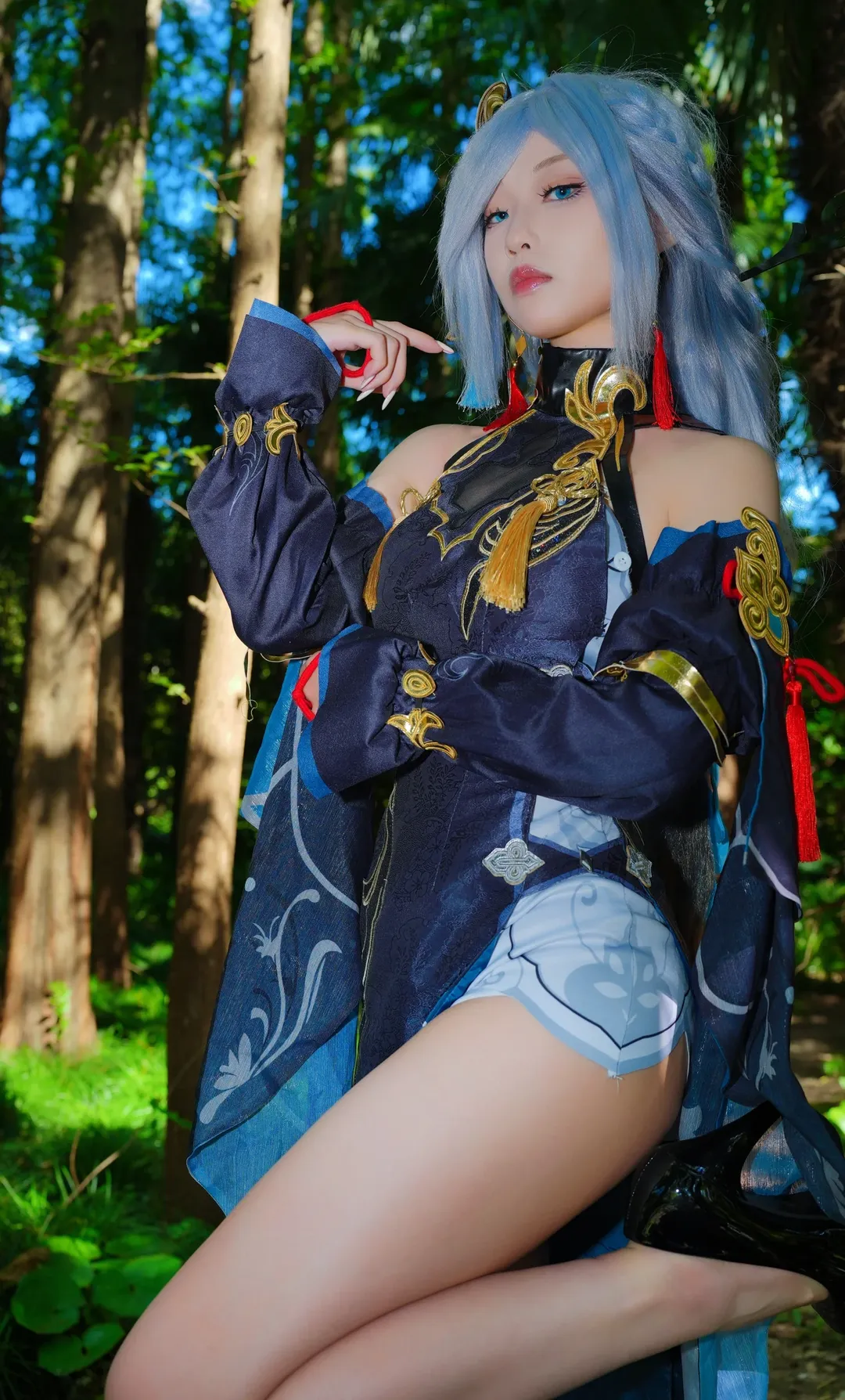 【申鹤cos】原神旗袍小姨篇，长风公园的阳光与清风 - 第 1 张