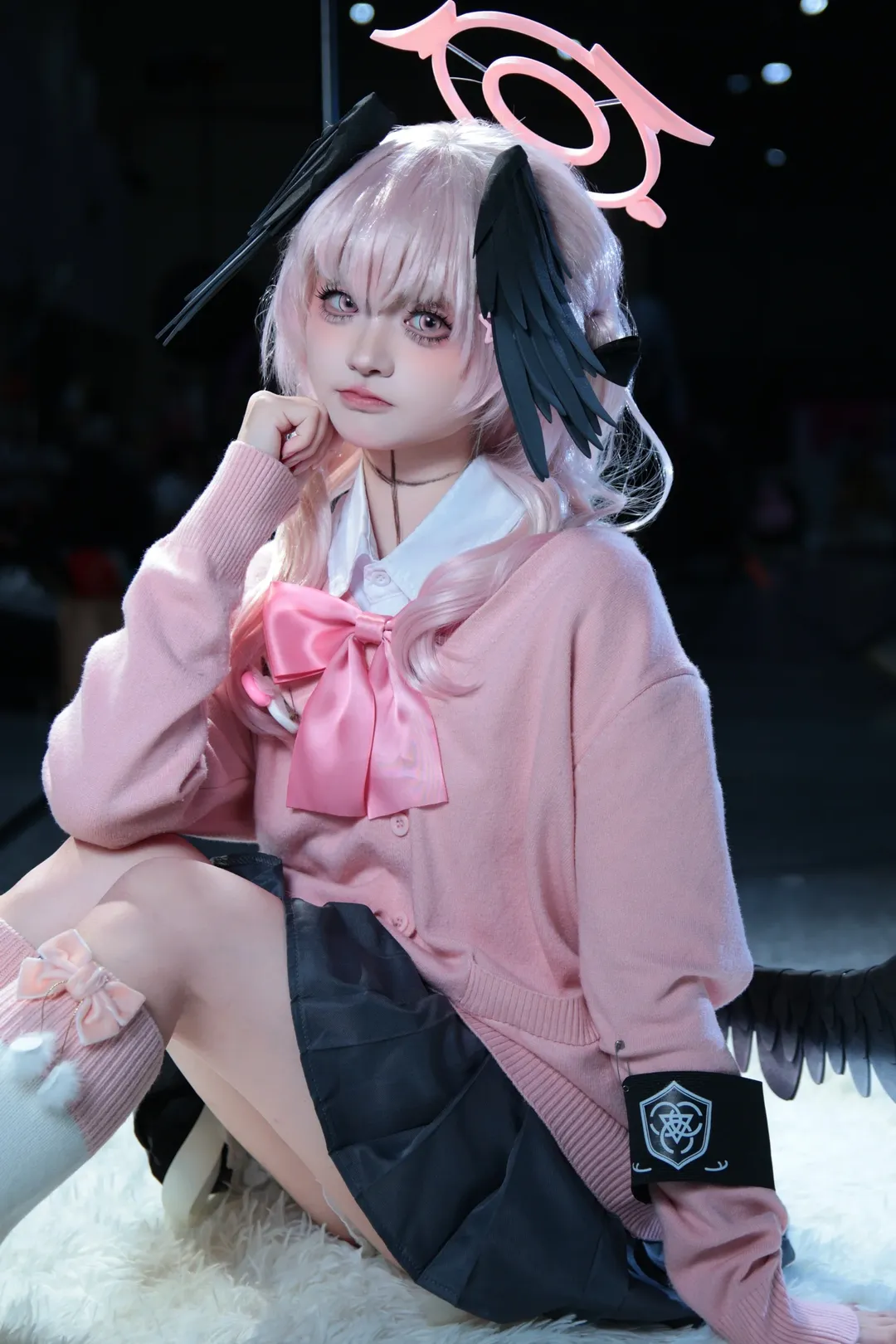 【下江小春cos】碧蓝档案同人JK，手持禁止牌拒绝瑟瑟