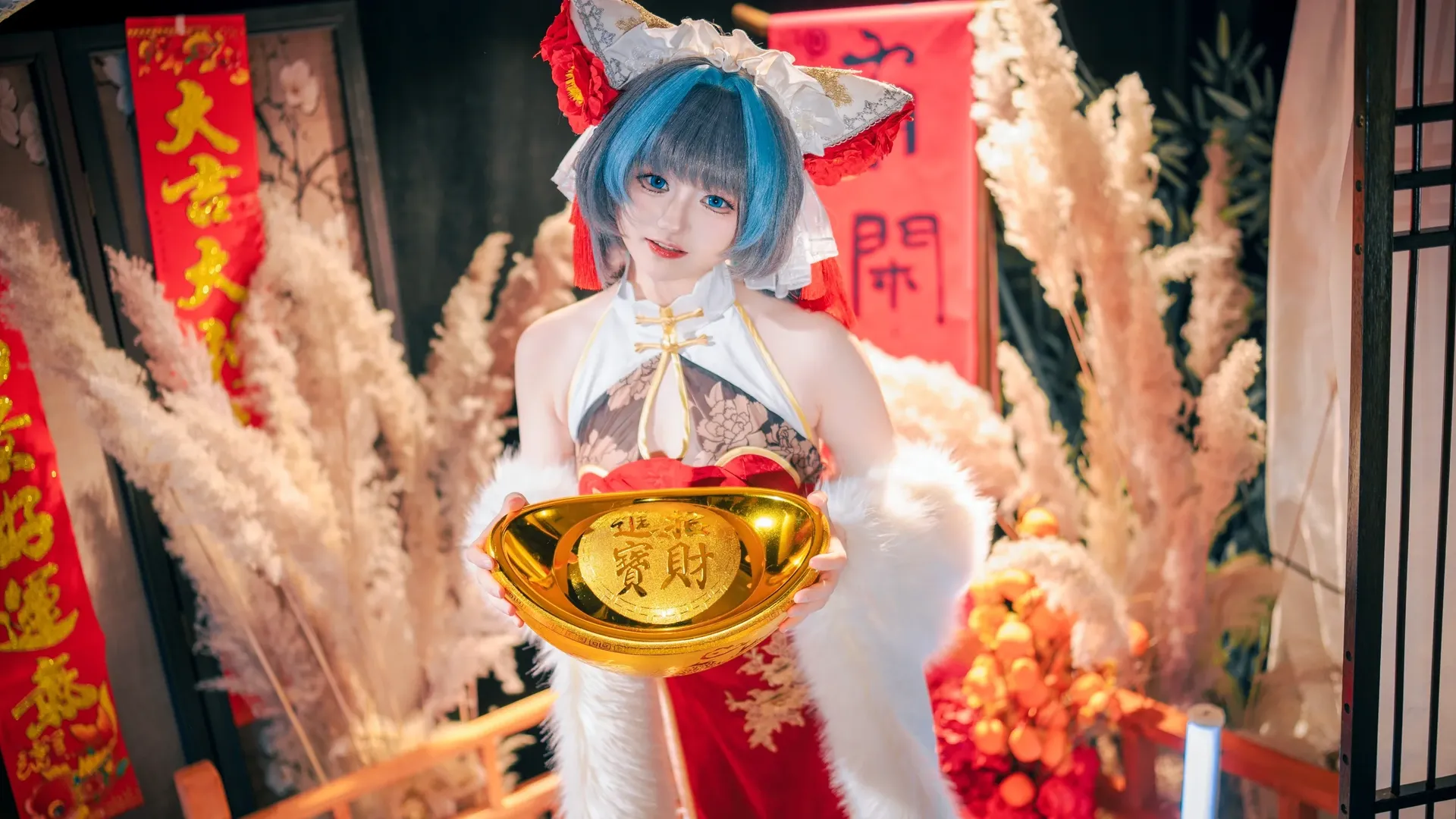 【柴郡cos】碧蓝航线新春旗袍迎财神 - 第 4 张