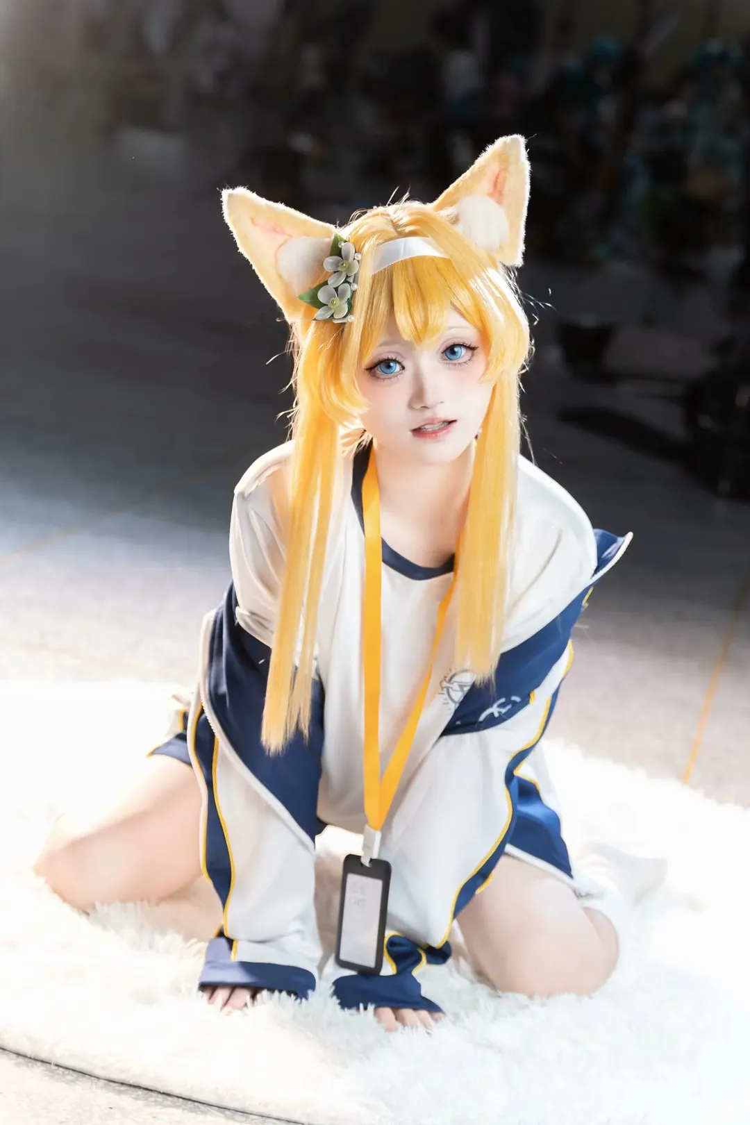 【伊落玛丽cos】蔚蓝档案体操服，没有小猫这个地球怎么转 - 第 1 张