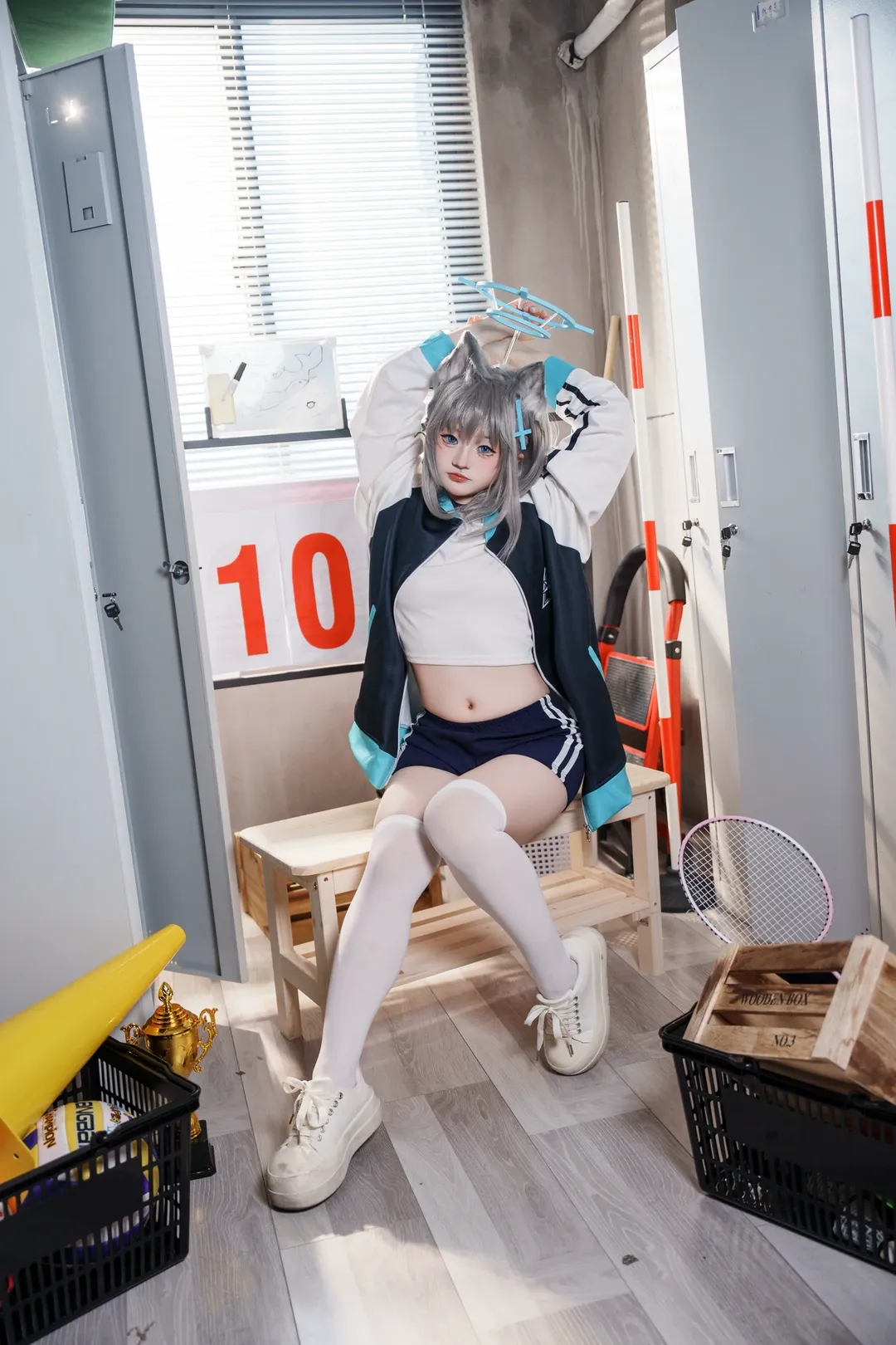 【砂狼白子cos】碧蓝档案体操服与更衣室日常 - 第 1 张