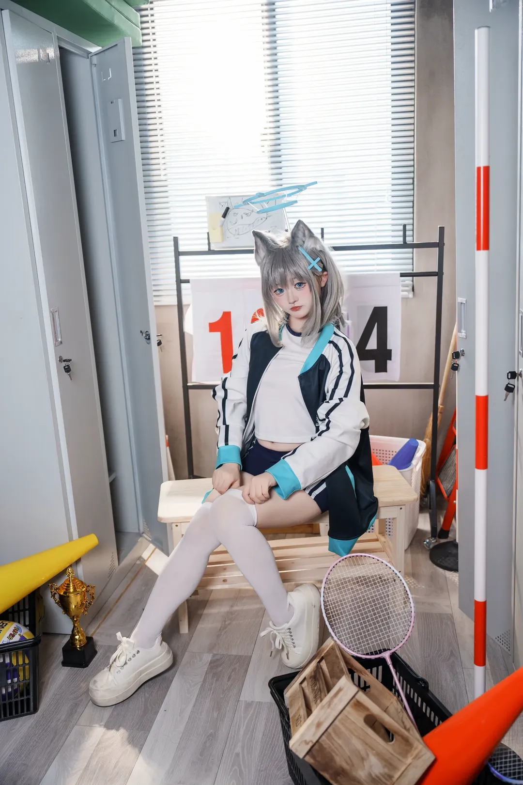 【砂狼白子cos】碧蓝档案体操服与更衣室日常 - 第 2 张