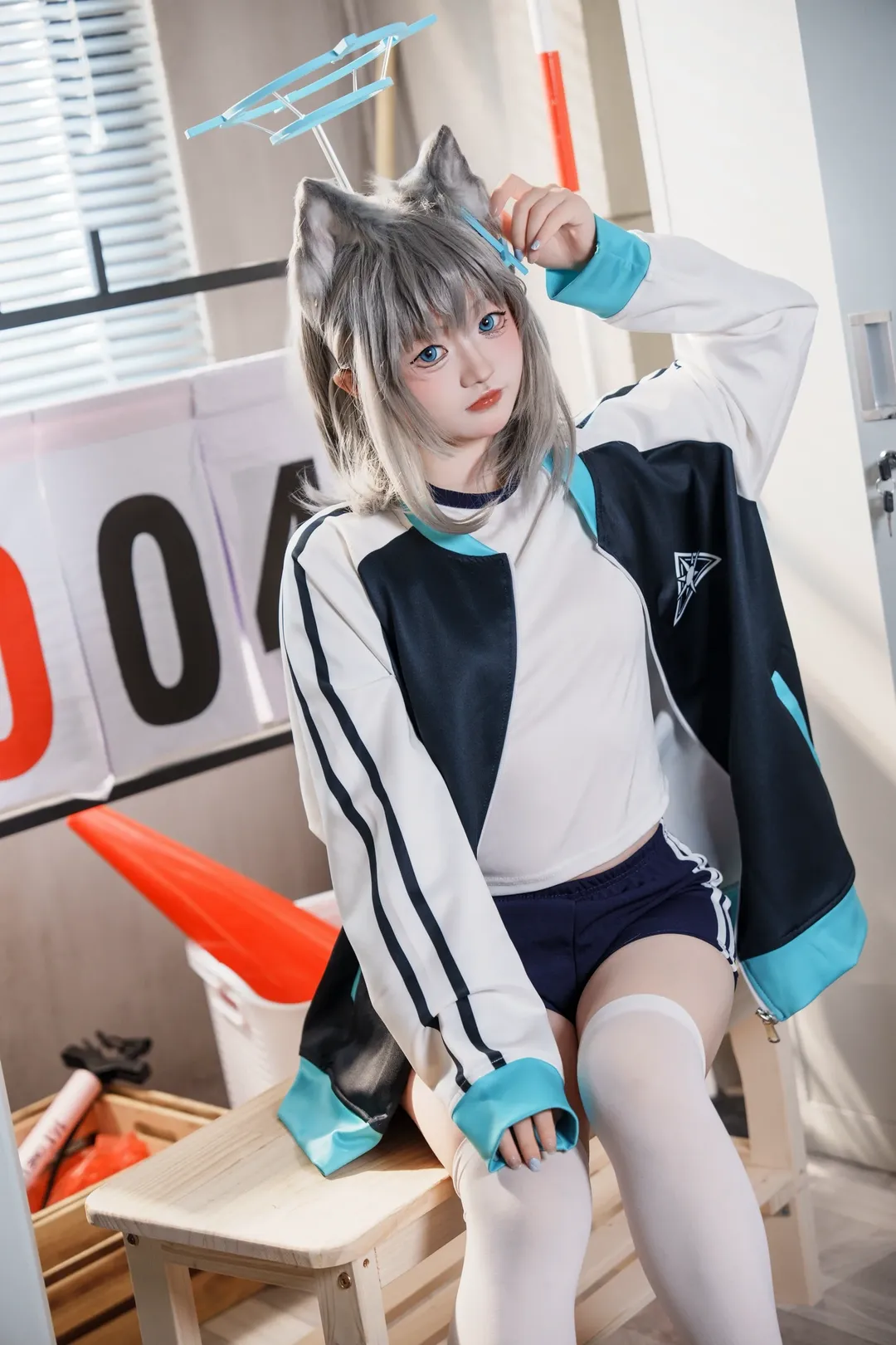 【砂狼白子cos】碧蓝档案体操服与更衣室日常 - 第 4 张