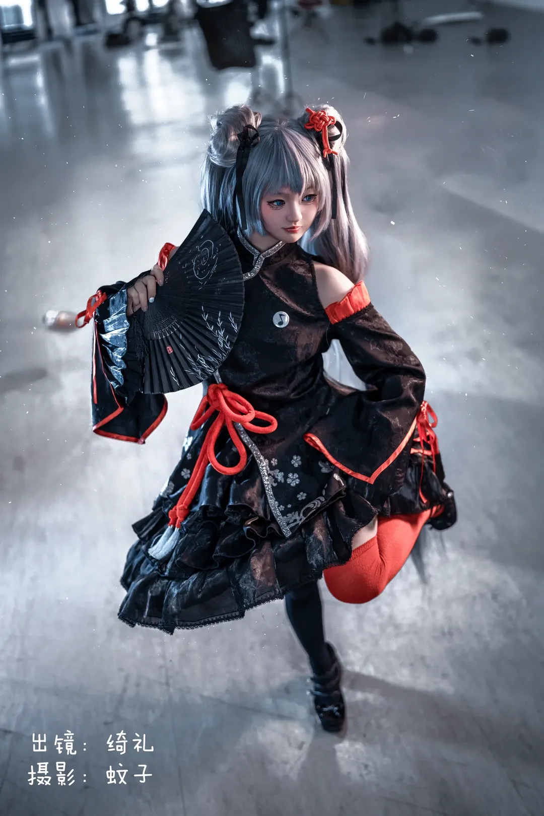 [Tachibana Hikari cosplay] Blue Archive Energetic Cheerleader — Elf Ears and White Tights Cosplay Shoot - Image 1