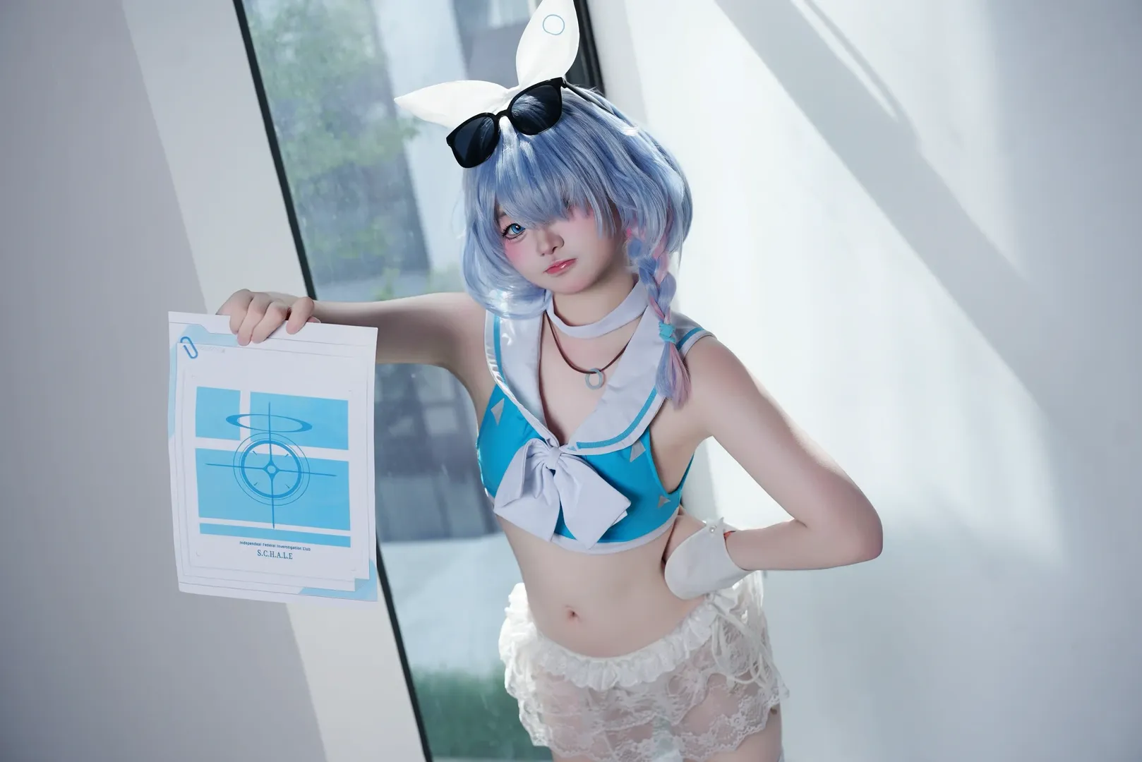 【阿羅娜cos】藍色水手領夏日企劃，老師的專屬頻道已開啟 - 第 3 張