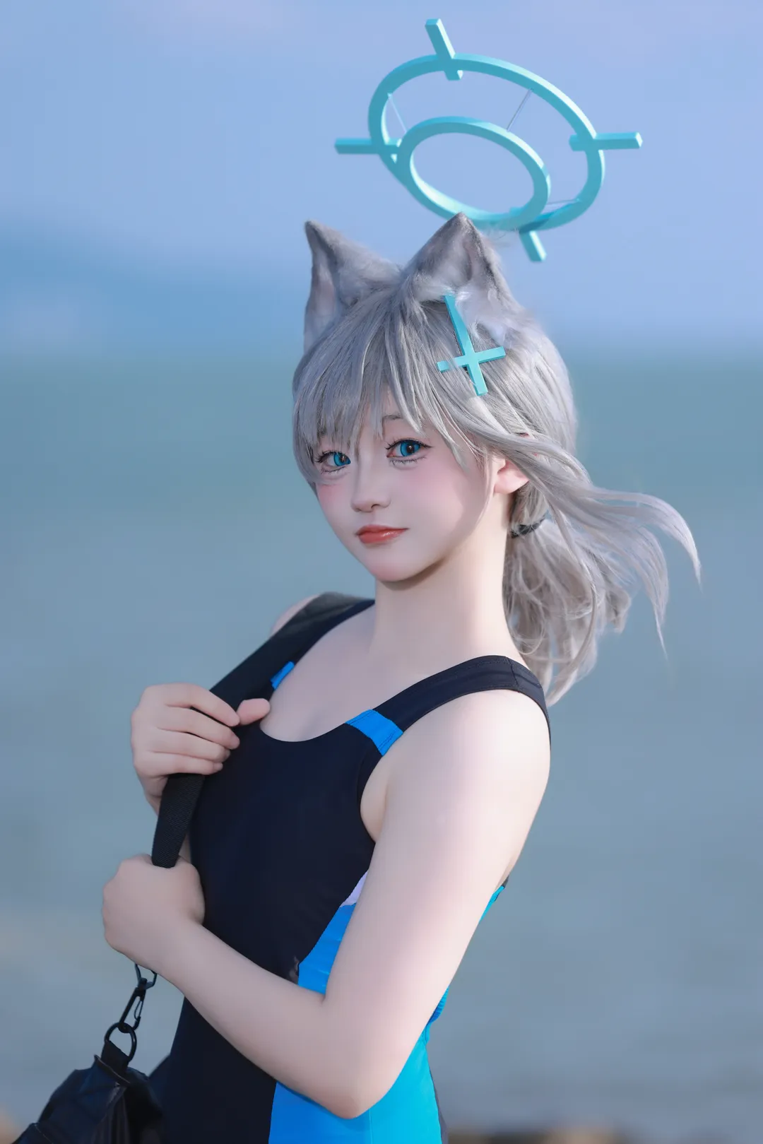 【砂狼白子泳装cos】海边的蓝色夏日，风与浪的自由感 - 第 3 张