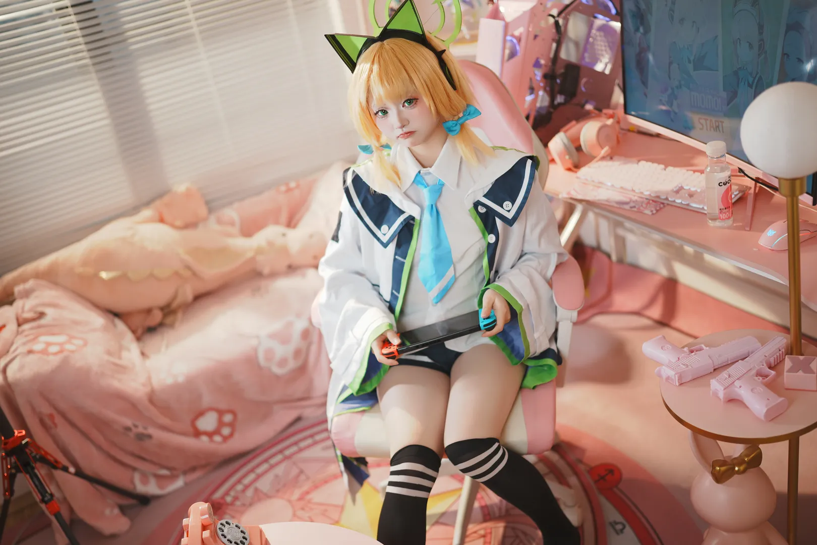 [Saiba Midori cosplay] Blue Archive: Everyday Life of the Cat-Eared E-sports Girl - Image 5
