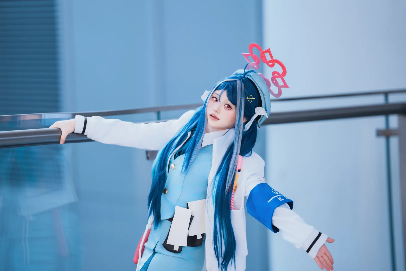 【合歡垣吹雪cos】CP32的藍白色調，少見的學生角色場照 - 第 3 張