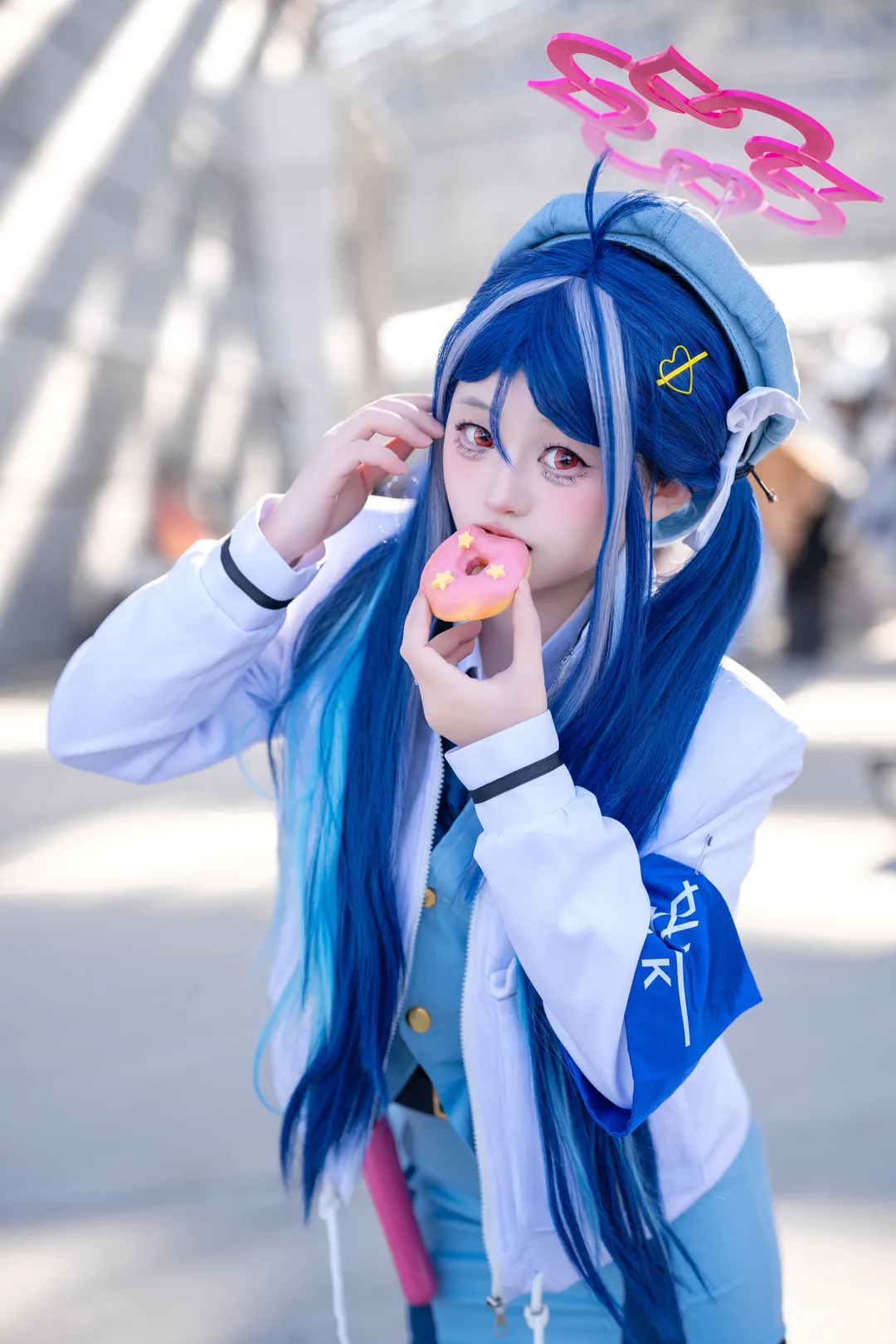 【合歓垣フブキコスプレ】ブルーアーカイブ 合歓垣フブキのドーナツイベント写真 - 1 枚目
