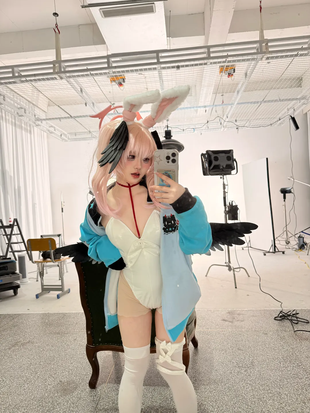 【下江小春cos】蔚蓝档案粉发天使的棚拍记录