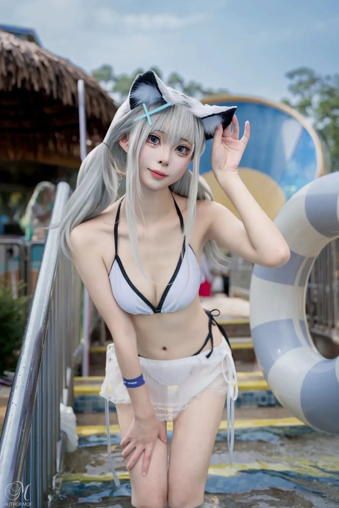 【砂狼白子cos】蔚蓝档案长隆水上乐园清凉出逃