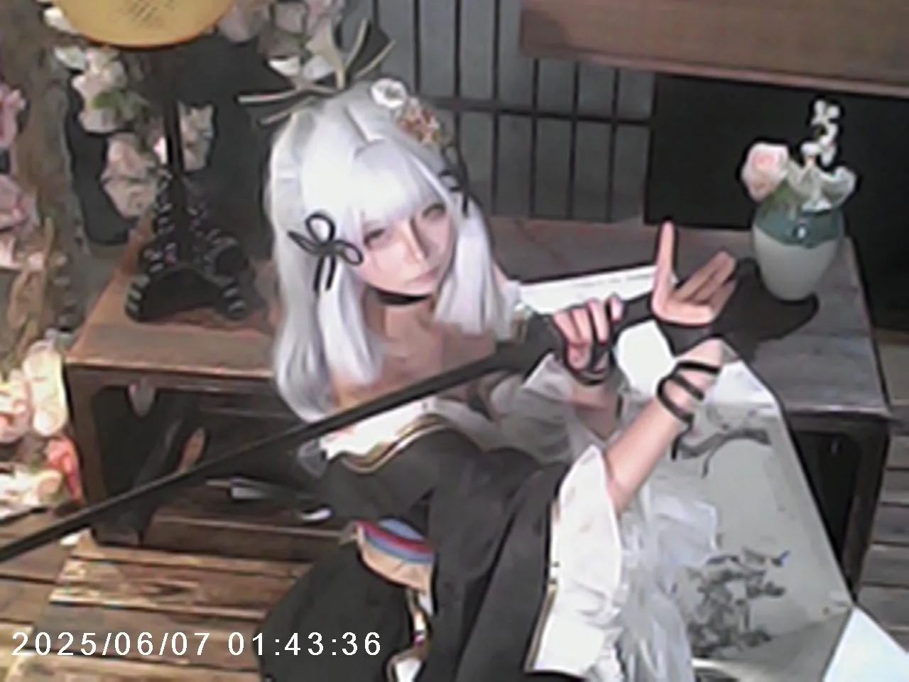 【神里绫华cos】原神黑道千金风，老相机拍出的古早神韵 - 第 7 张