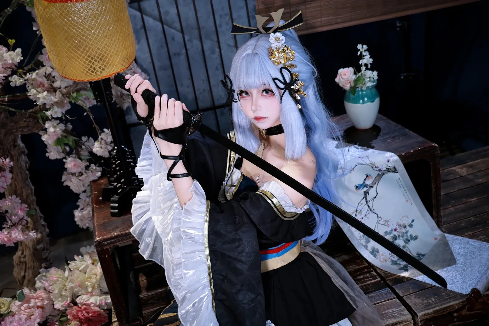 【神里绫华cos】黑道千金的刀光与冷艳 - 第 4 张