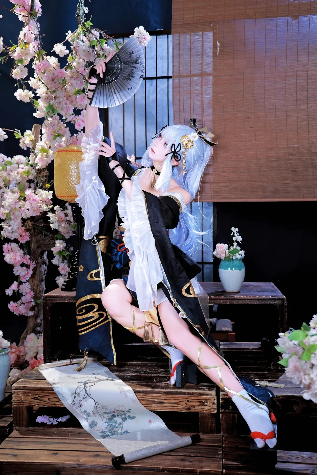 【神里绫华cos】黑道千金的折扇与庭院光影