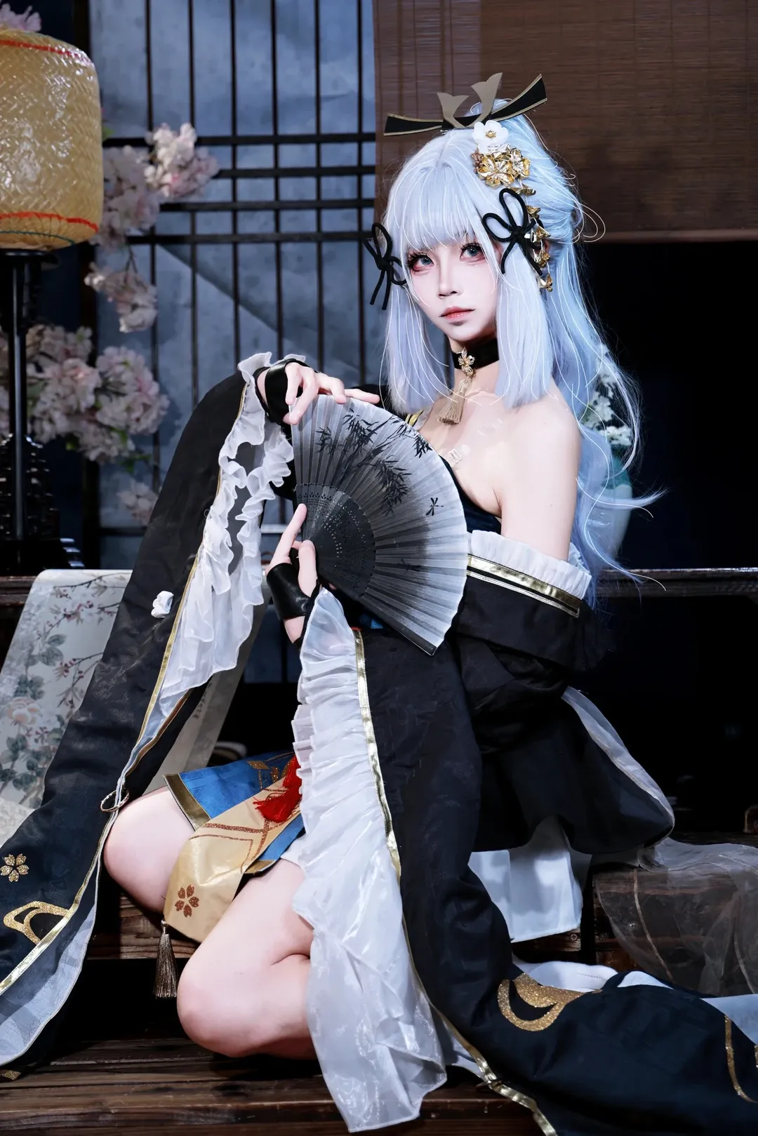 【神里绫华cos】黑道千金的折扇与庭院光影 - 第 2 张
