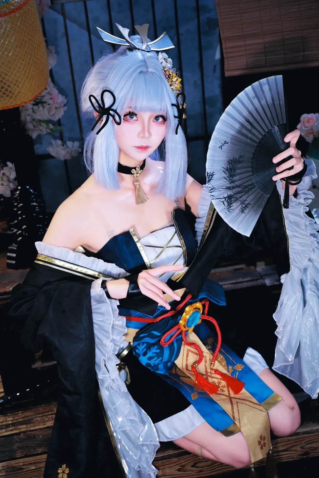 【神里绫华cos】黑道千金的折扇与庭院光影 - 第 4 张