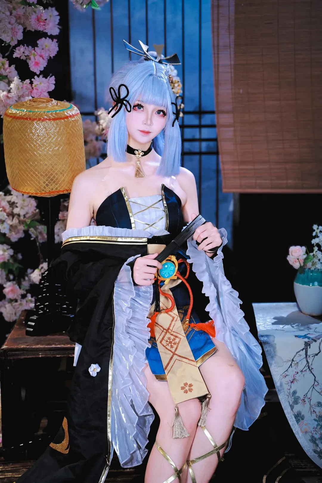 【神里绫华cos】黑道千金的折扇与庭院光影 - 第 5 张