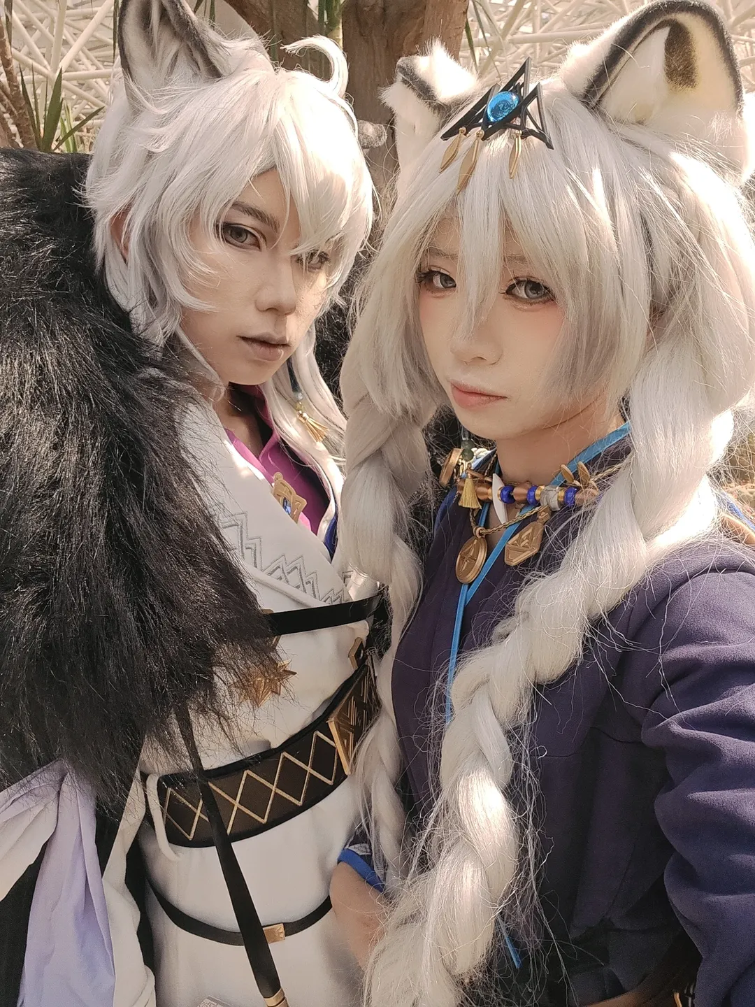 【银灰初雪cos】明日方舟阳光下的兄妹定格