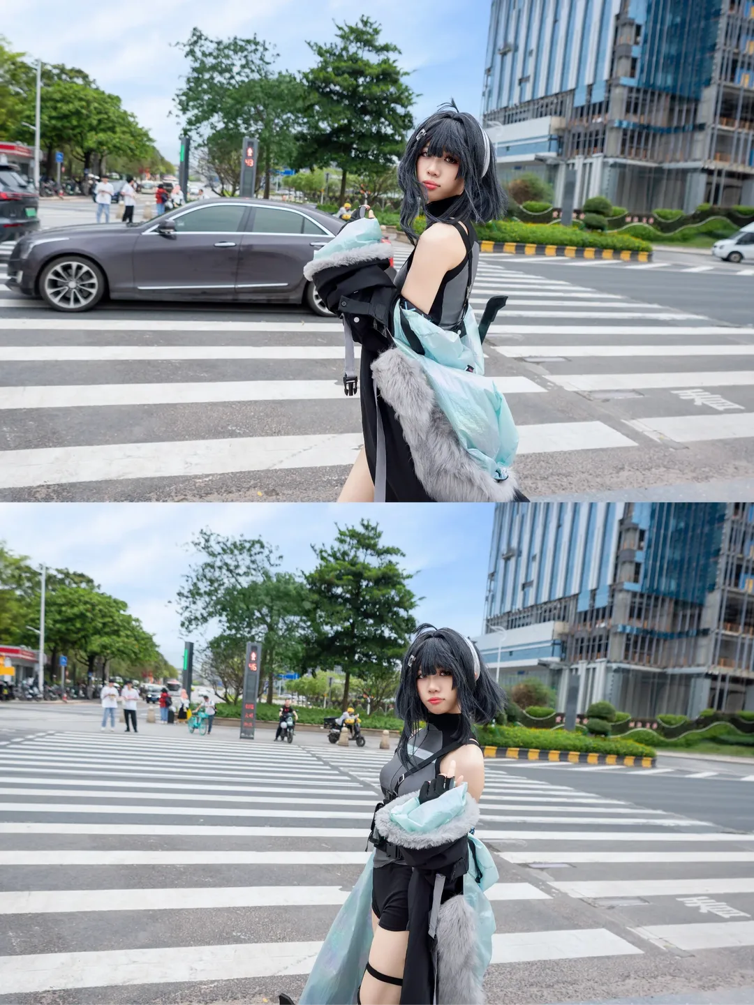 [La Pluma cosplay] Arknights Street Snap: Capturing Sharp Capability on the Crosswalk - Image 1