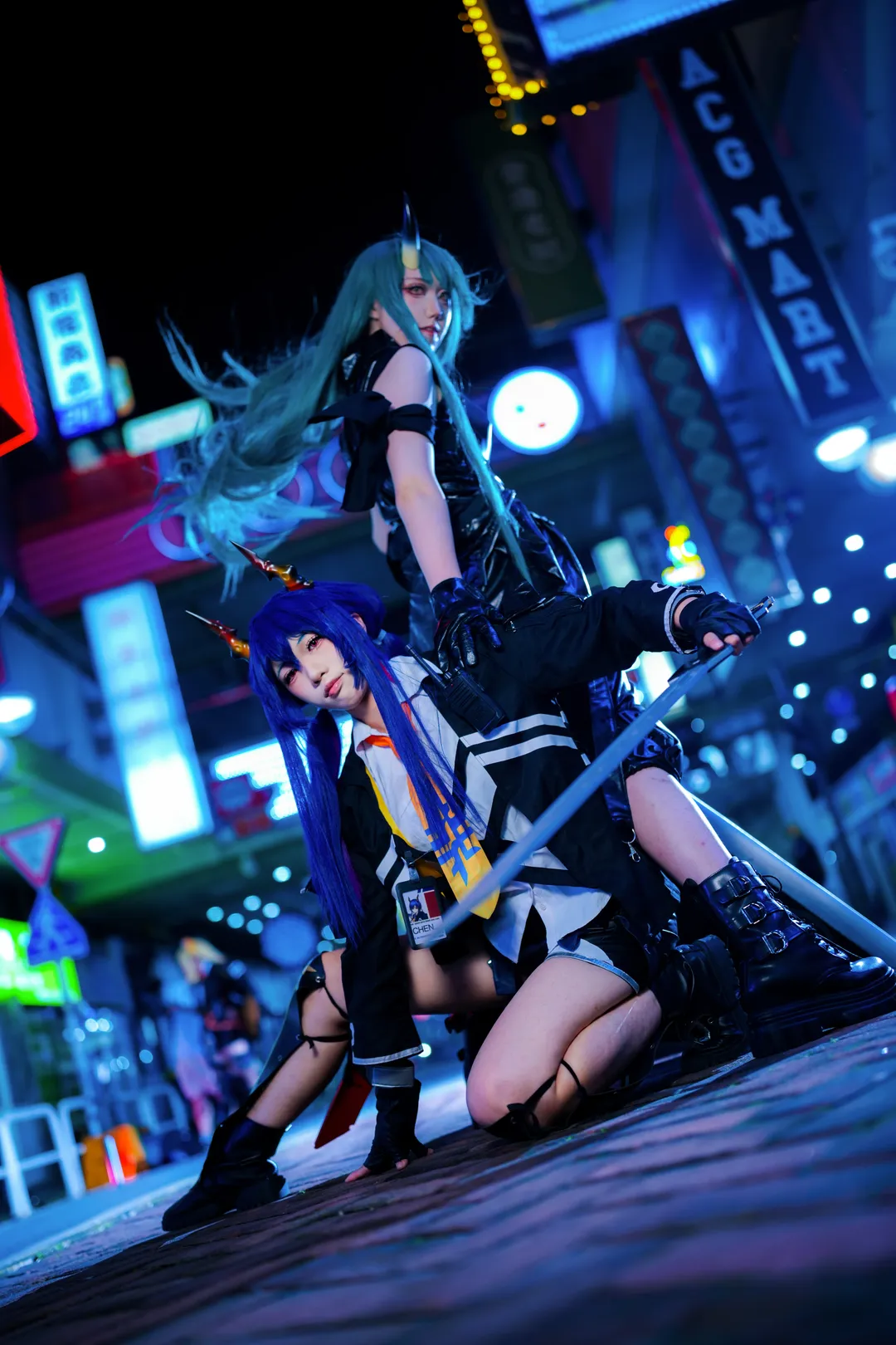 【陈晖洁cos】明日方舟夜色下的并肩作战