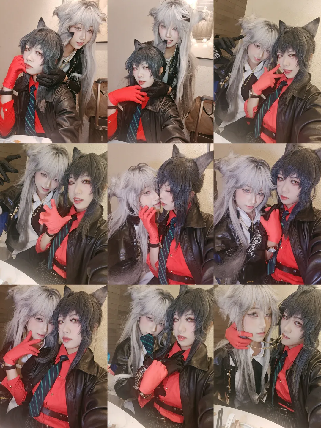 【テキサス コスプレ】アークナイツ 二匹の狼、高張力なリバ関係の自撮りに挑戦 - 1 枚目