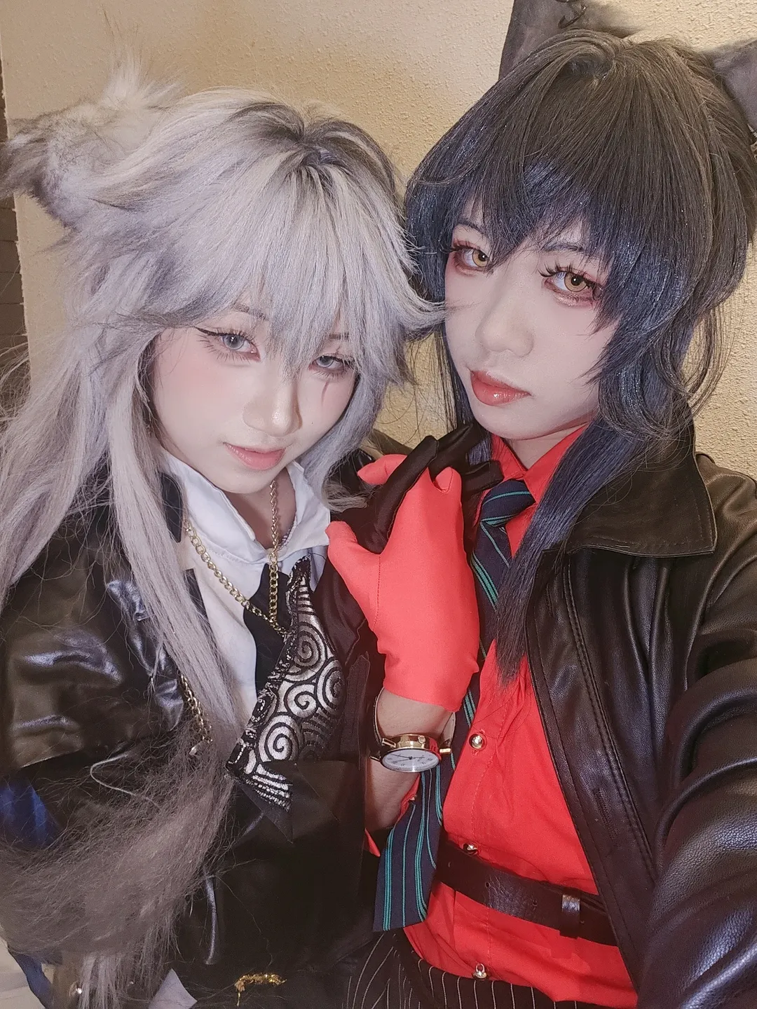 【テキサス コスプレ】アークナイツ 二匹の狼、高張力なリバ関係の自撮りに挑戦 - 10 枚目