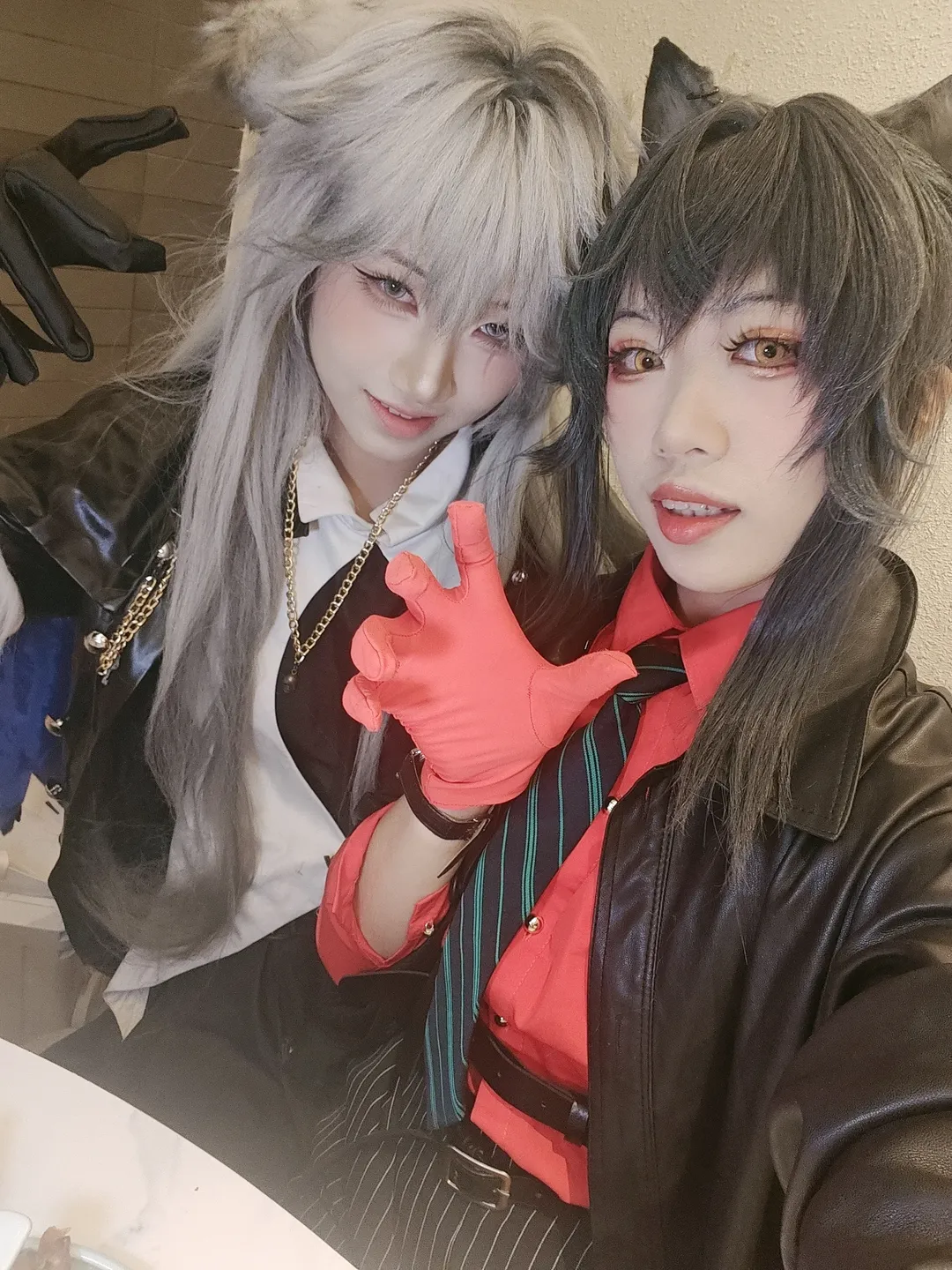 【テキサス コスプレ】アークナイツ 二匹の狼、高張力なリバ関係の自撮りに挑戦 - 6 枚目