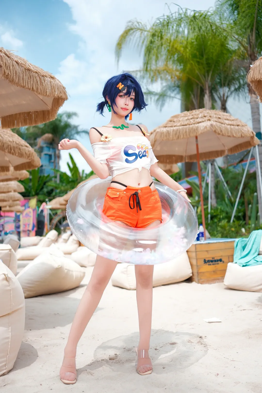 【玲cos】絕區零泳裝，海邊與泳池的假日寫真 - 第 1 張