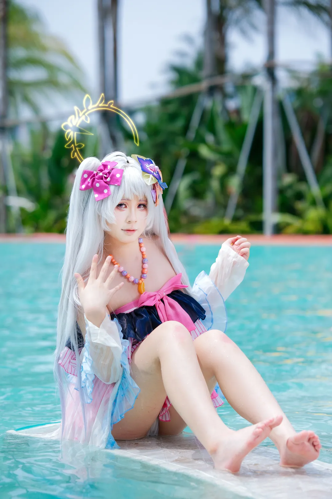 【白洲梓cos】蔚蓝档案夏日泳装写真分享 - 第 1 张