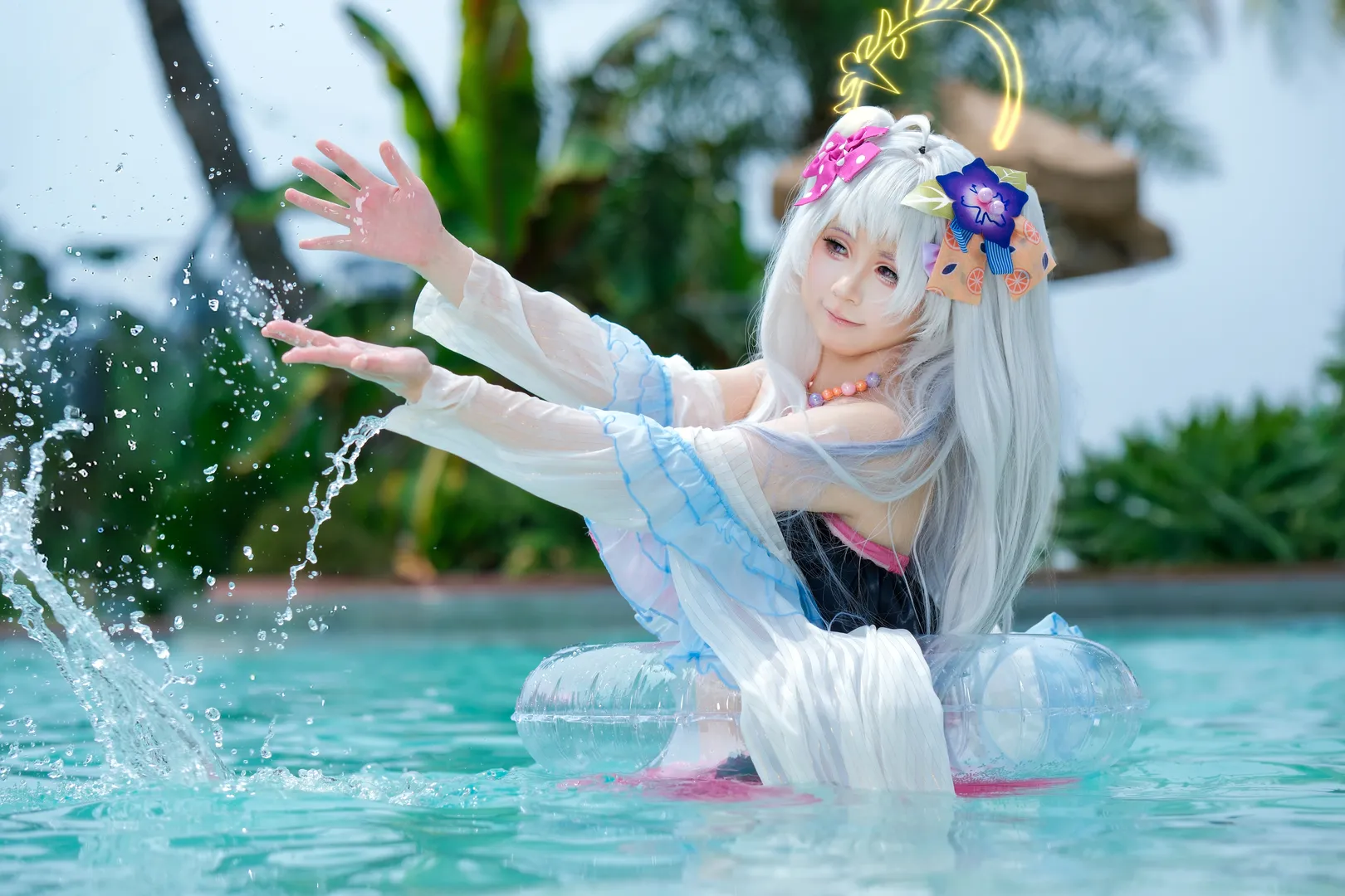 【白洲梓cos】蔚蓝档案夏日泳装写真分享 - 第 2 张