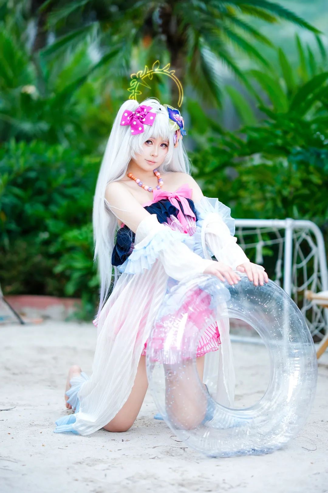 【白洲梓cos】蔚蓝档案夏日泳装写真分享