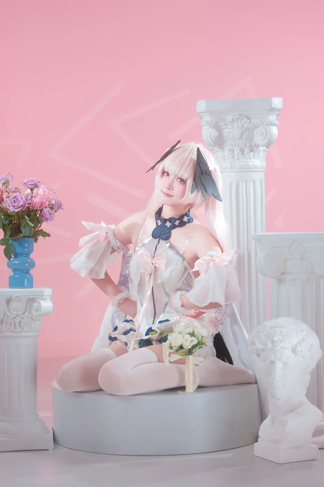 【下江小春cos】蔚蓝档案的纯白誓约花嫁造型 - 第 2 张